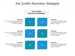 Five conflict resolution strategies ppt powerpoint presentation backgrounds cpb