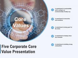 Five corporate core value presentation