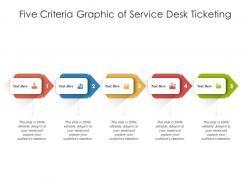 Five criteria graphic of service desk ticketing infographic template
