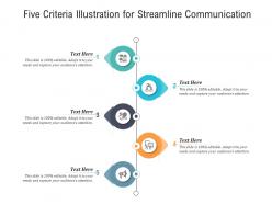 Five criteria illustration for streamline communication infographic template