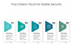 Five Criteria Visual For Mobile Security Infographic Template