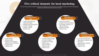 Five Critical Elements For Local Marketing Local Marketing Strategies To Increase Sales MKT SS