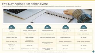 Five Day Agenda For Kaizen Event