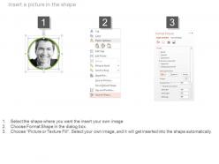 Five different about us profiles for web based company powerpoint slides