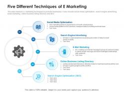Five different techniques of e marketing