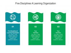 Five disciplines a learning organization ppt powerpoint presentation file templates cpb