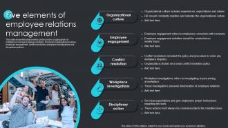 Five Elements Of Employee Relations Management Employee Engagement Plan To Increase Staff