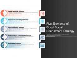 Five Elements Of Good Social Recruitment Strategy