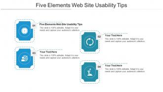 Five elements web site usability tips ppt powerpoint presentation pictures layouts cpb