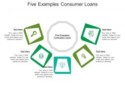 Five examples consumer loans ppt powerpoint presentation file graphics cpb