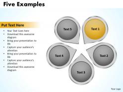 Five examples powerpoint slides presentation diagrams templates