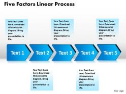 Five factors linear process powerpoint diagram templates graphics 712