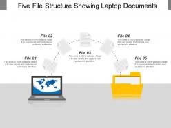 Five file structure showing laptop documents