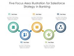 Five focus area illustration for salesforce strategy in banking infographic template