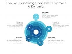 Five focus area stages for data enrichment ai dynamics infographic template
