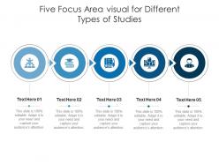 Five Focus Area Visual For Different Types Of Studies Infographic Template