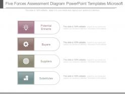 Five Forces Assessment Diagram Powerpoint Templates Microsoft