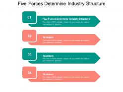 Five forces determine industry structure ppt powerpoint presentation infographic template backgrounds cpb