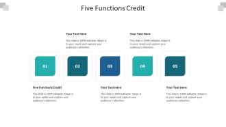 Five functions credit ppt powerpoint presentation pictures templates cpb