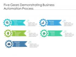 Five gears demonstrating business automation process