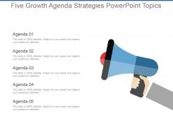 Five growth agenda strategies powerpoint topics