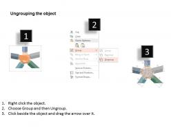 Five hands for team management flat powerpoint design
