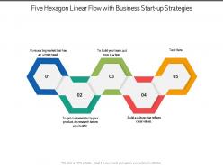 Five hexagon linear flow with business start up strategies