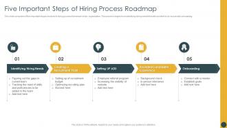 Five Important Steps Of Hiring Process Roadmap