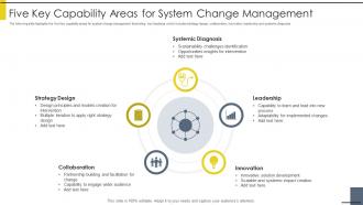 Five Key Capability Areas For System Change Management