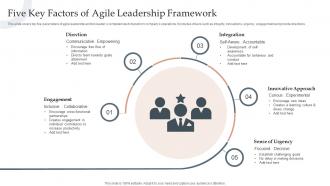 Five Key Factors Of Agile Leadership Framework
