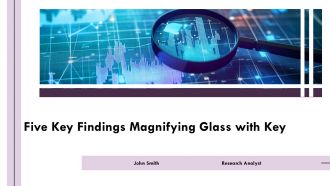 Five Key Findings Magnifying Glass With Key PPT Demonstration AT Five Key Findings Magnifying Glass With Key PPT Demonstration AT