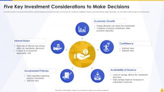 Five Key Investment Considerations To Make Decisions