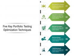 Five key portfolio testing optimization techniques