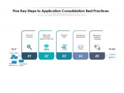 Five key steps to application consolidation best practices