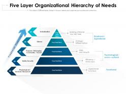 Five layer organizational hierarchy of needs