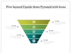 Five layered upside down pyramid with icons
