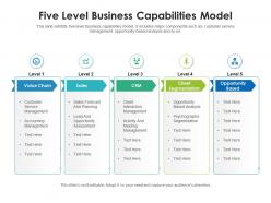 Five level business capabilities model