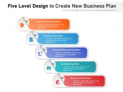 Five level design to create new business plan