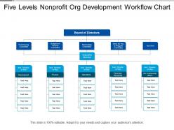 Five levels nonprofit org development workflow chart