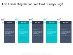 Five linear diagram for free paid surveys legit infographic template