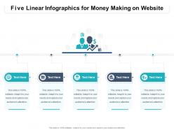 Five linear infographics for money making on website infographic template