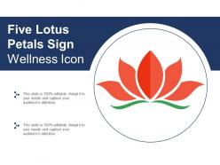 Five lotus petals sign wellness icon