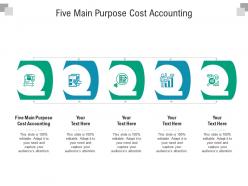 Five main purpose cost accounting ppt powerpoint presentation show background images cpb