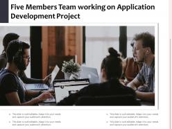 Five members team working on application development project