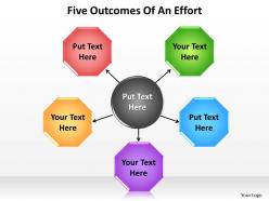 Five outcomes of an effort arrows powerpoint diagram templates graphics 712
