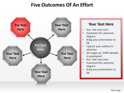 Five outcomes of an effort arrows powerpoint diagram templates graphics 712