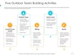 Five outdoor team building activities