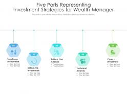 Five parts representing investment strategies for wealth manager