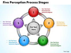 Five perception process stages powerpoint templates graphics slides 0712