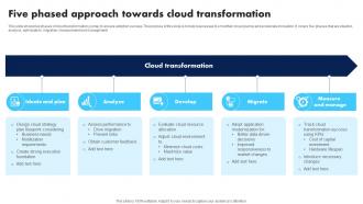 Five Phased Approach Towards Cloud Transformation